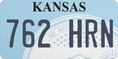 KS license plate 762HRN