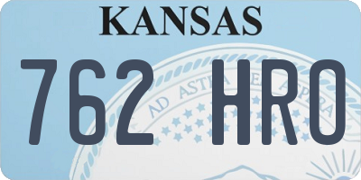 KS license plate 762HRO