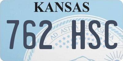 KS license plate 762HSC