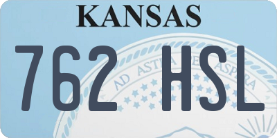 KS license plate 762HSL