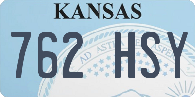 KS license plate 762HSY