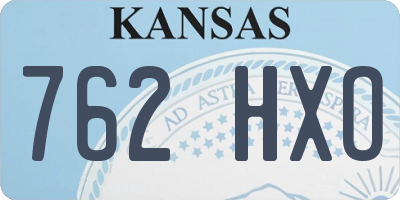 KS license plate 762HXO