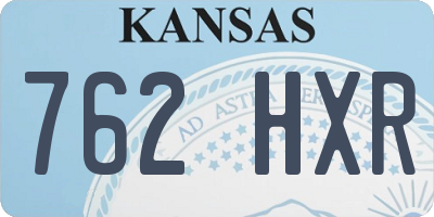 KS license plate 762HXR
