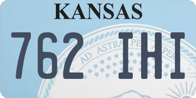 KS license plate 762IHI