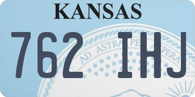 KS license plate 762IHJ
