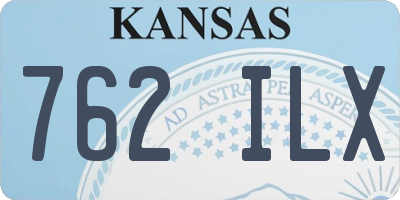 KS license plate 762ILX