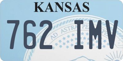 KS license plate 762IMV