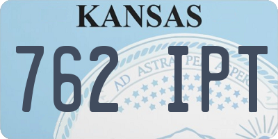 KS license plate 762IPT