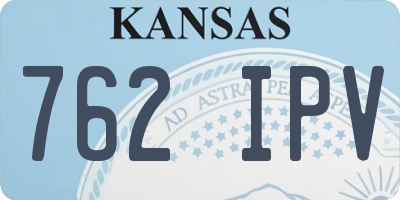 KS license plate 762IPV