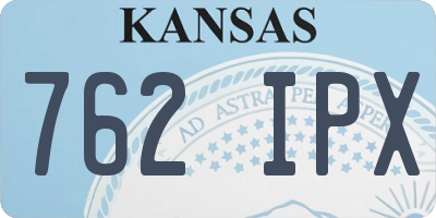 KS license plate 762IPX