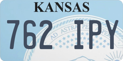 KS license plate 762IPY