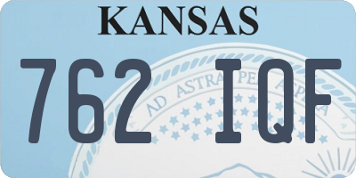 KS license plate 762IQF