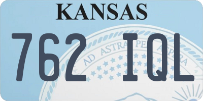 KS license plate 762IQL