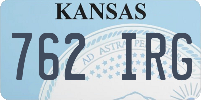 KS license plate 762IRG