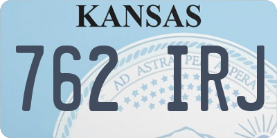 KS license plate 762IRJ