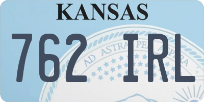 KS license plate 762IRL