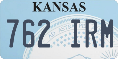 KS license plate 762IRM