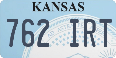 KS license plate 762IRT