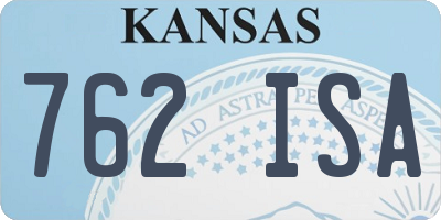 KS license plate 762ISA