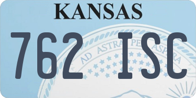 KS license plate 762ISC