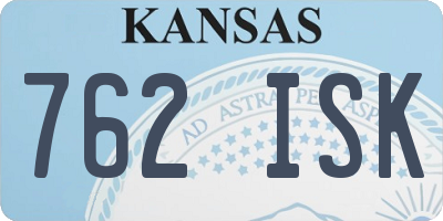 KS license plate 762ISK