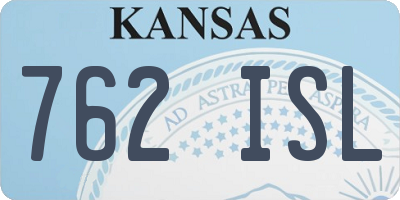 KS license plate 762ISL
