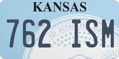 KS license plate 762ISM