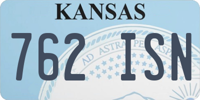 KS license plate 762ISN