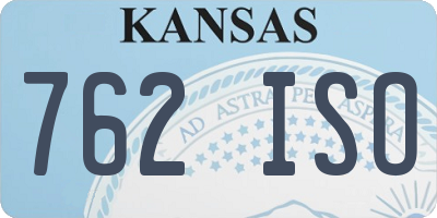 KS license plate 762ISO
