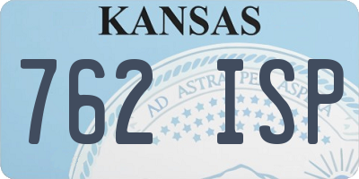 KS license plate 762ISP
