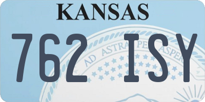 KS license plate 762ISY