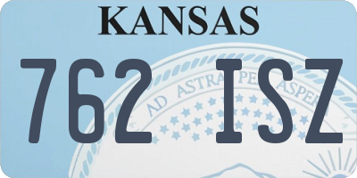 KS license plate 762ISZ