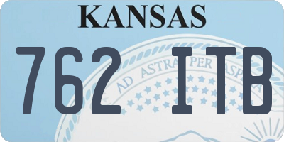 KS license plate 762ITB