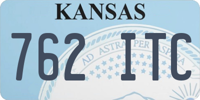 KS license plate 762ITC
