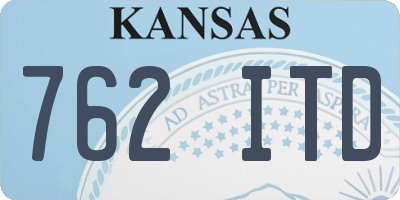 KS license plate 762ITD