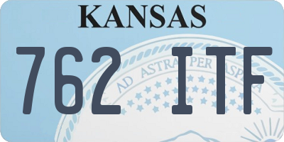 KS license plate 762ITF