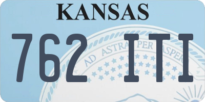KS license plate 762ITI