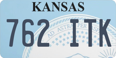 KS license plate 762ITK