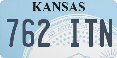 KS license plate 762ITN