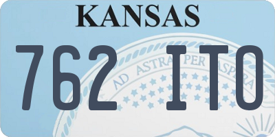 KS license plate 762ITO