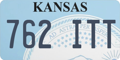 KS license plate 762ITT