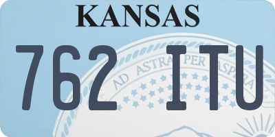 KS license plate 762ITU