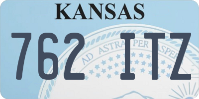 KS license plate 762ITZ