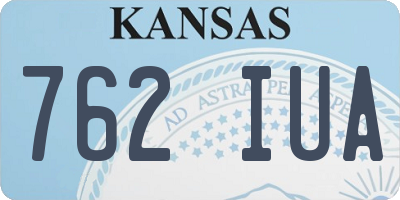 KS license plate 762IUA