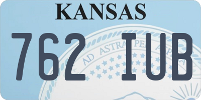 KS license plate 762IUB