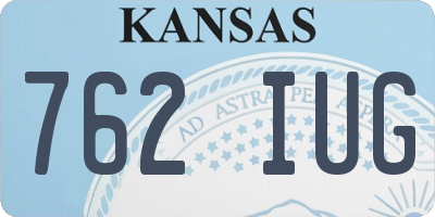 KS license plate 762IUG