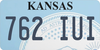 KS license plate 762IUI