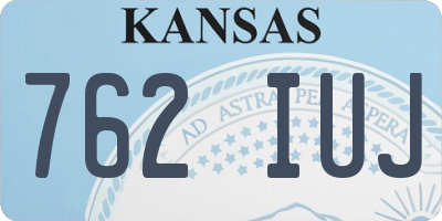 KS license plate 762IUJ