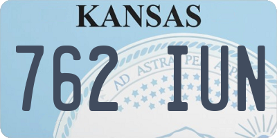 KS license plate 762IUN