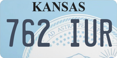 KS license plate 762IUR